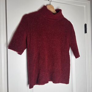 Medium FG Field Gear Women's Short Sleeve Red Turtleneck